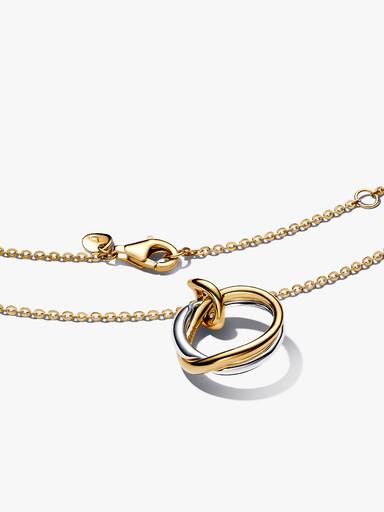 Collana Cerchio Fascia Intrecciata Bicolore