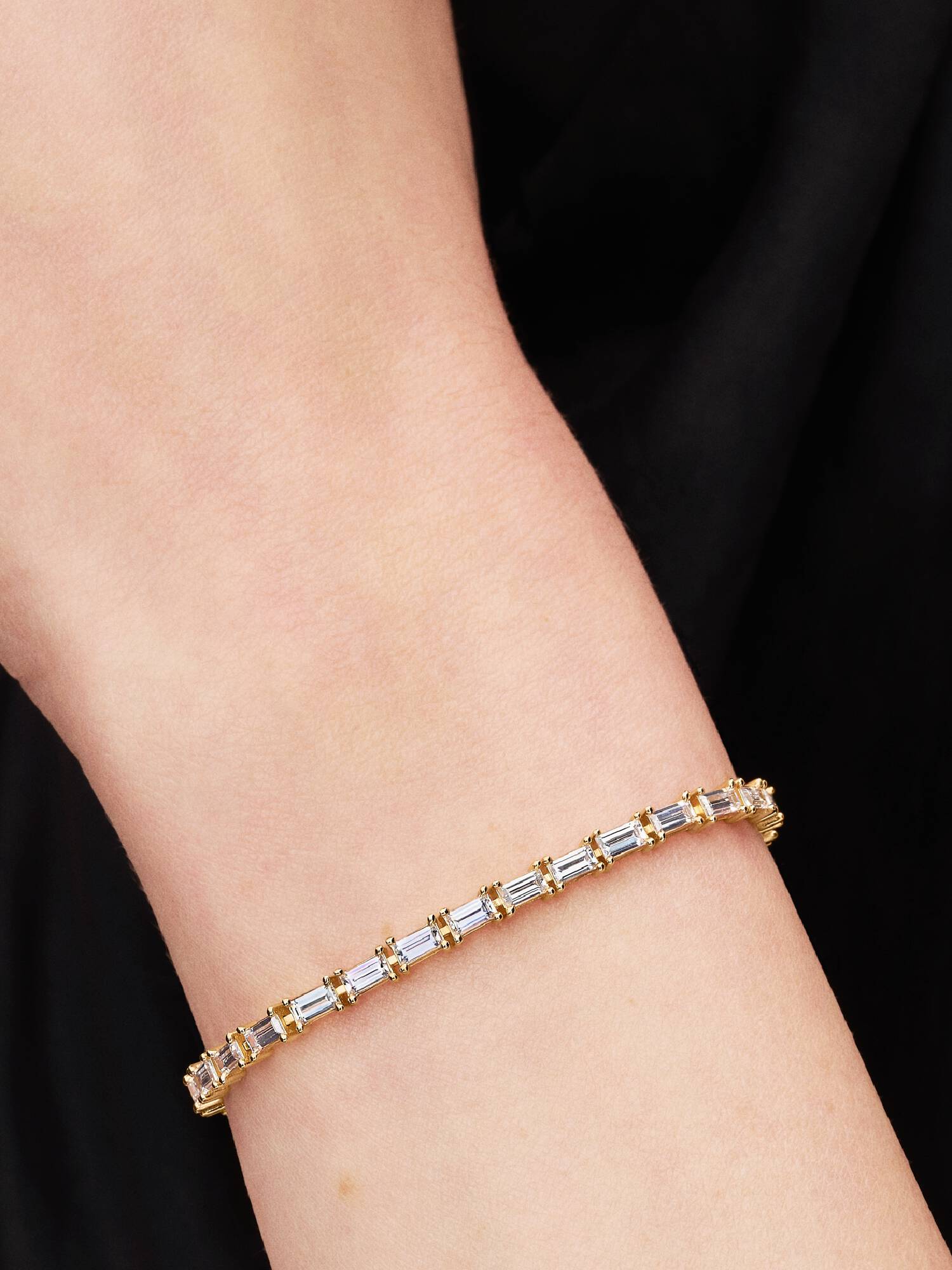 Bracciale Tennis Taglio Baguette