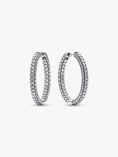 Orecchini a cerchio 60 mm SPARKLY ELEGANCE di PAVELS per donna in argento 925 con zirconi 5A lucidi per donna con un'elegante scatola per gioielli e sacchetto lucido, Argento, Zirconia cubica Orecchini a cerchio 60 mm SPARKLY ELEGANCE di PAVELS per donna in argento 925 con zirconi 5A lucidi per donna con un'elegante scatola per gioielli e sacchetto lucido, Argento, Zirconia cubica