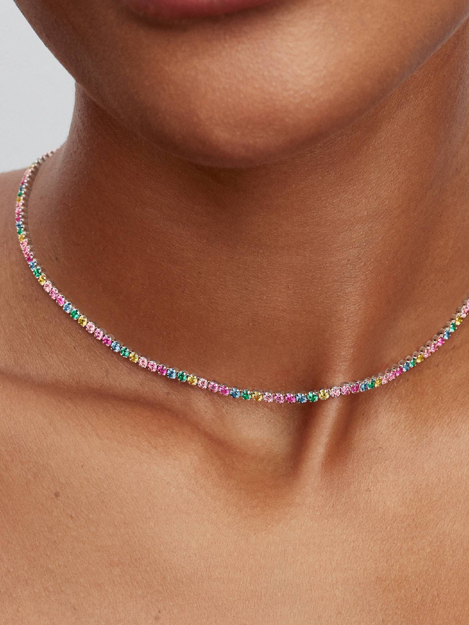 Collana Tennis Multicolore