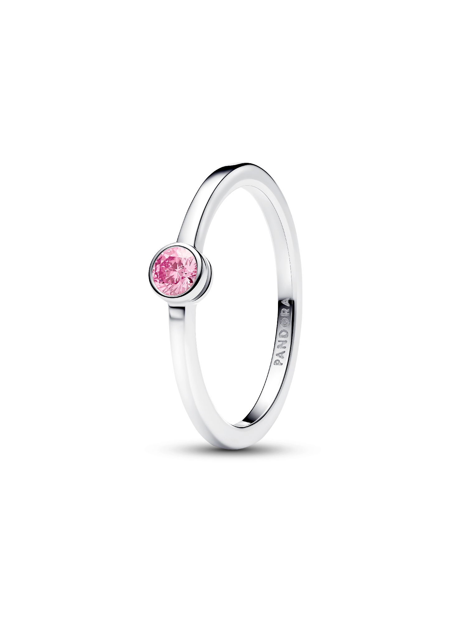Anello Era Bezel con diamante creato in laboratorio rosa