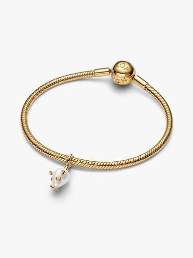 Charm Pendente Topolino con Perla Barocca d’Acqua Dolce Coltivata