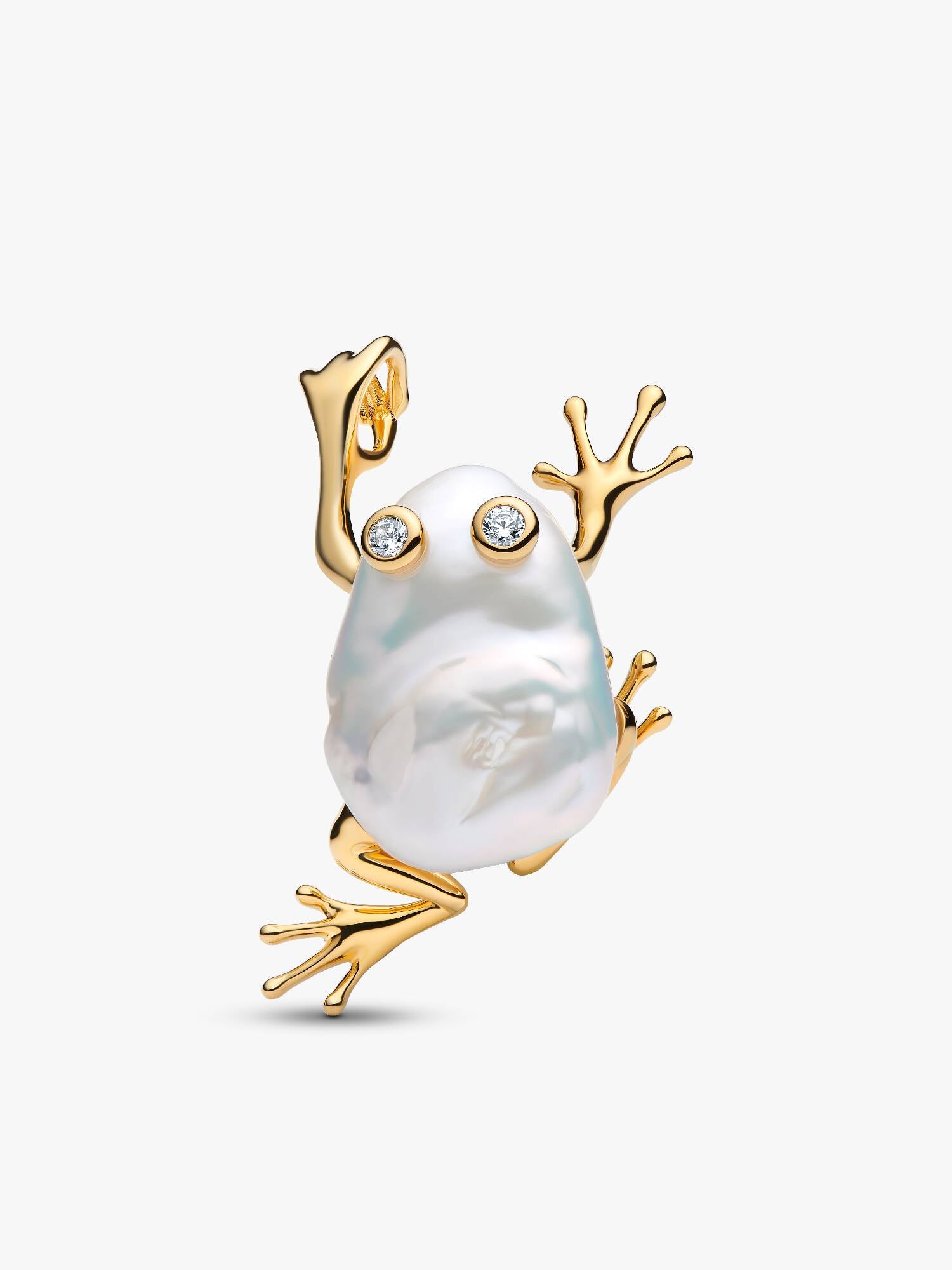Charm Pendente Rana XL con Perla Barocca d’Acqua Dolce Coltivata