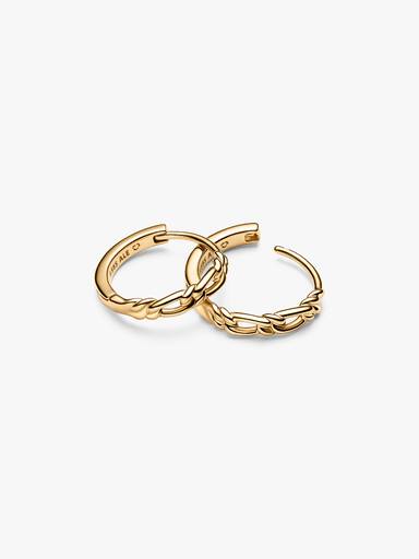 Orecchini Cerchi Era in oro 14k Catenina Figaro