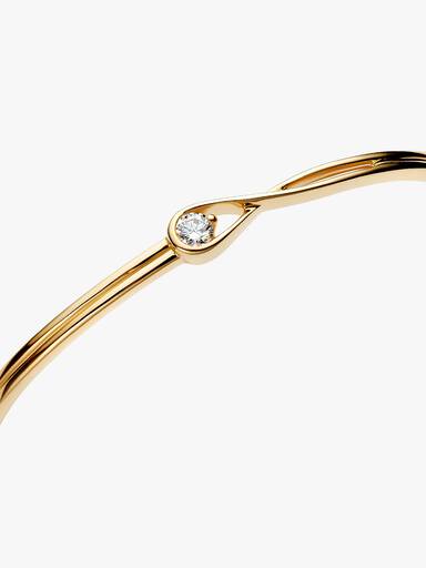 Bracciale Rigido Infinite in oro 14k con diamante creato in laboratorio