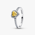 Anello Cuore in Rilievo Giallo Anello Cuore in Rilievo Giallo