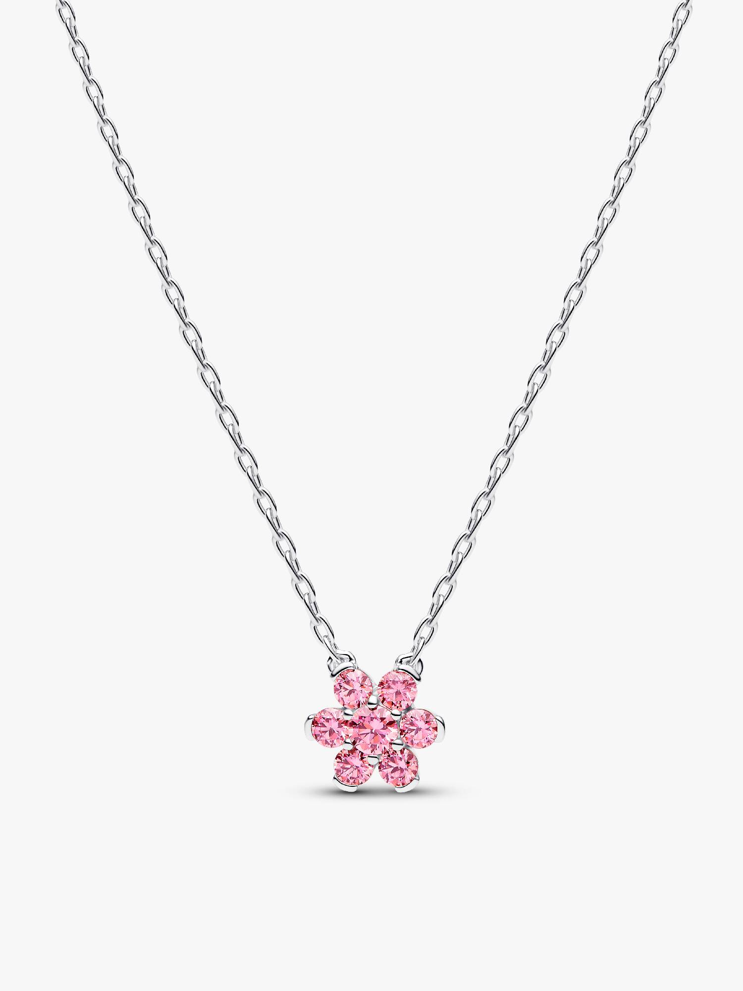 Collana Fiore Luminoso Rosa
