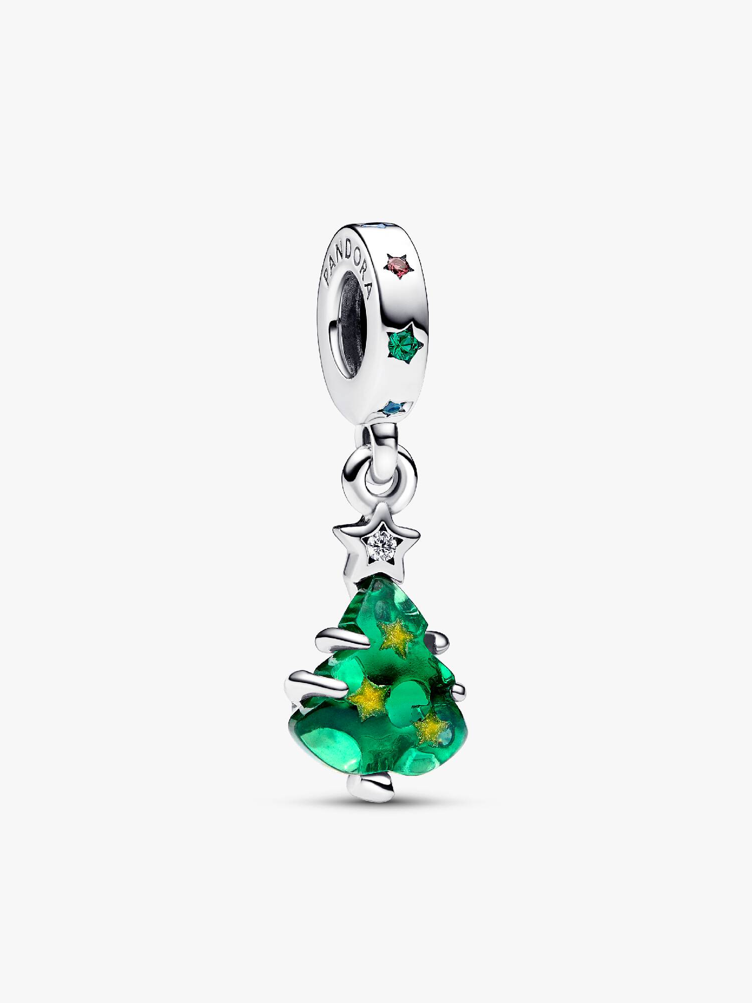 Charm Pendente Albero di Natale con Stelle
