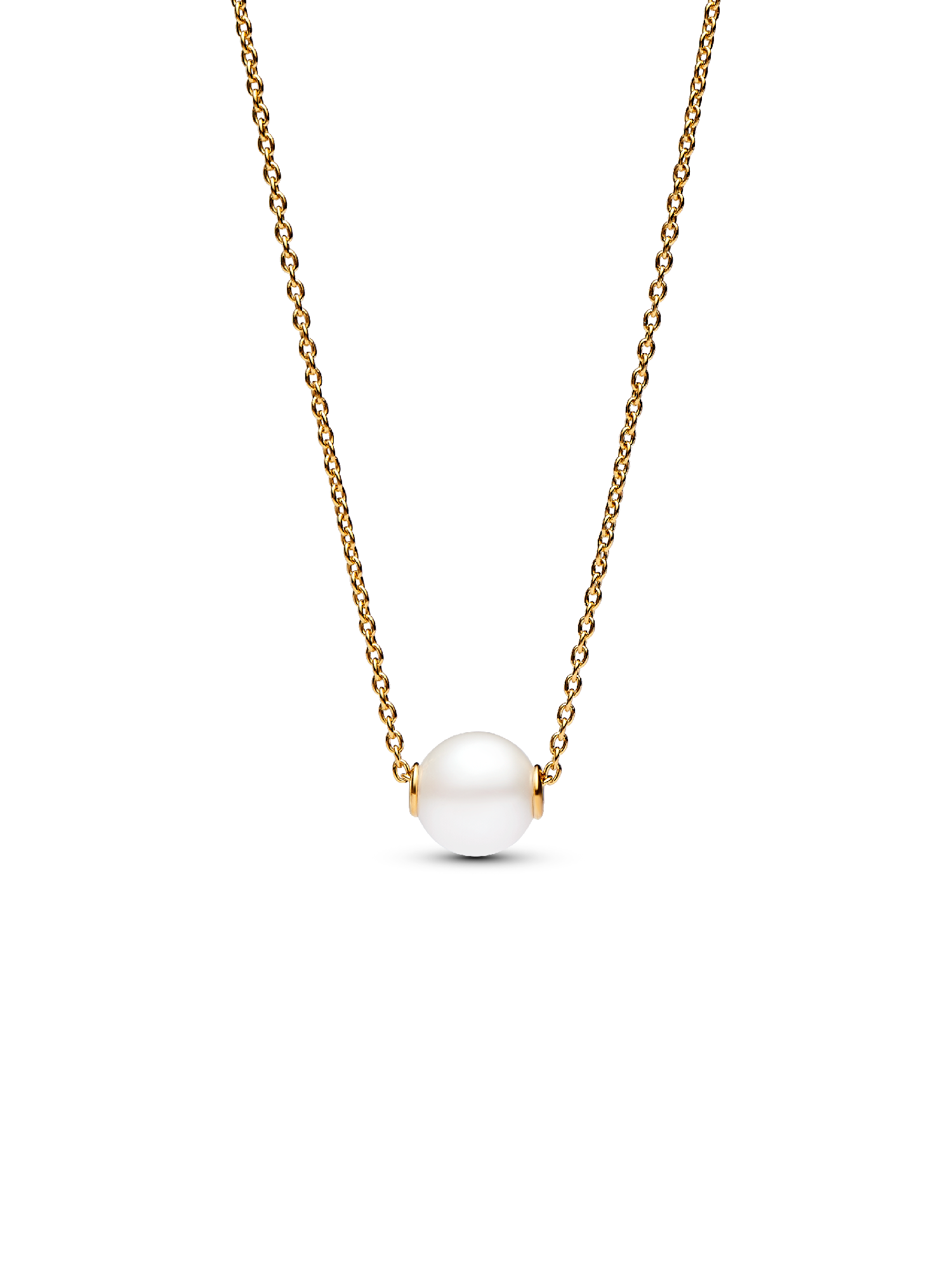 CIONDOLO IN ORO GIALLO O BIANCO 18K, FIORE INTRECCIATO CON PERLA BIANCA
