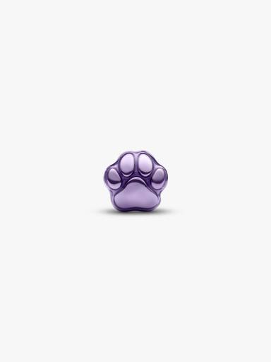 Mini Charm Zampa effetto metallico viola