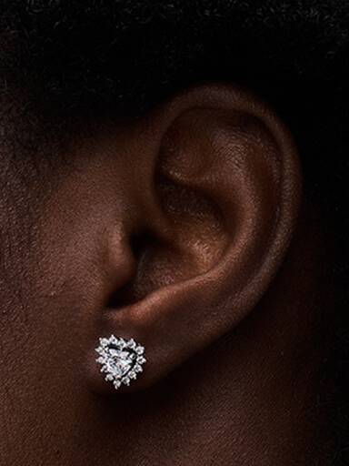 Santuzza Orecchini pendenti in argento Sterling 925 con zirconia Santuzza Orecchini pendenti in argento Sterling 925 con zirconia