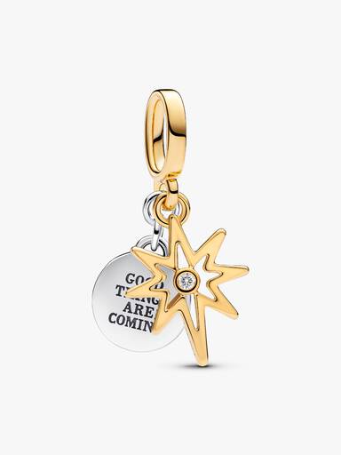 Charm Pendente Stella Polare da incidere con diamante creato in laboratorio