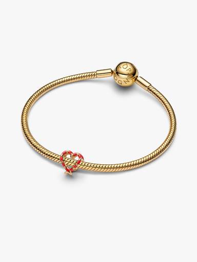 Charm Openwork Cuore di Bastoncini di Zucchero