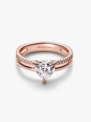 Anello Doppia Fascia con Cuore