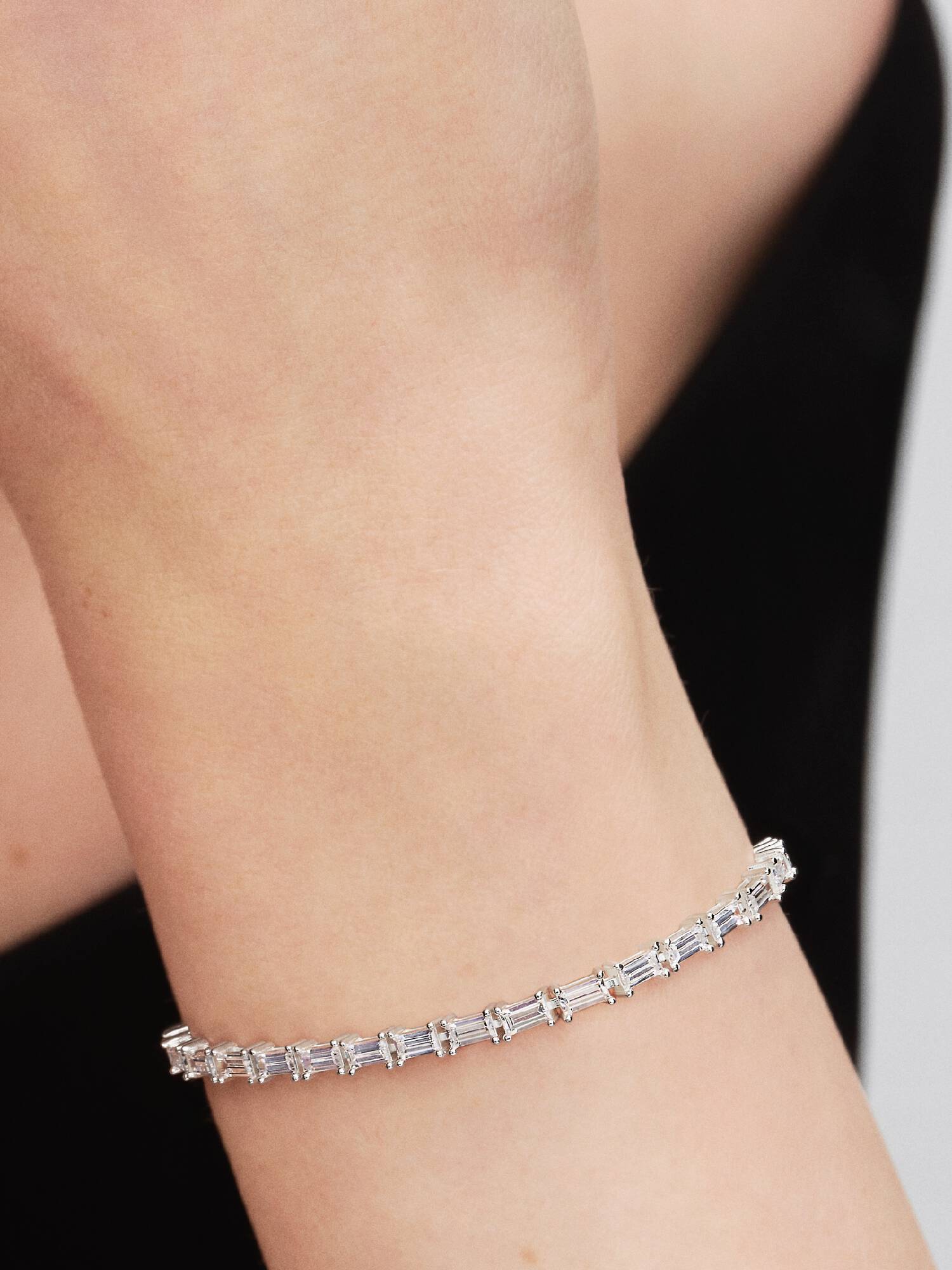 Bracciale Tennis Taglio Baguette