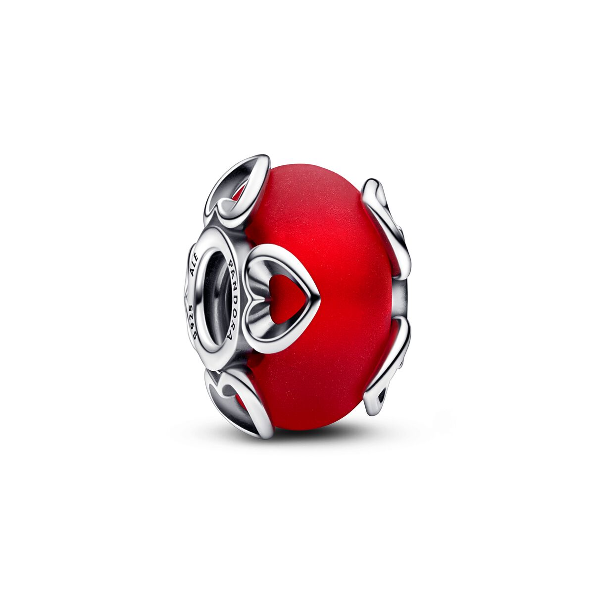 Pandora Charm Vetro Di Murano Rosso E Cuori - Glas / Argento Sterling 925 product