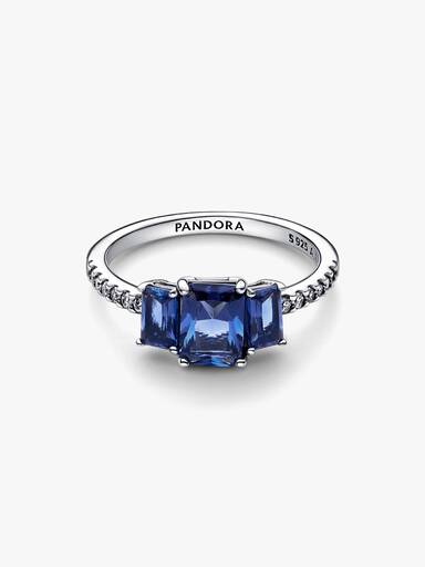 Anello Trilogy Pietre Blu