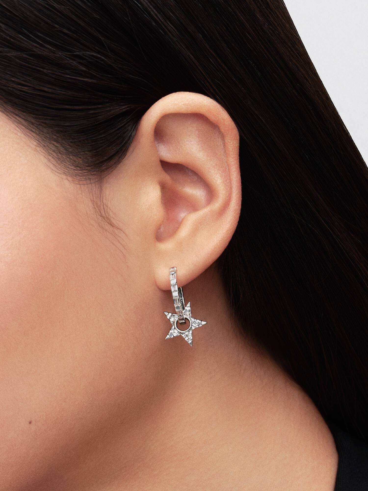 Orecchini Cerchi Openwork Stella Luminosa