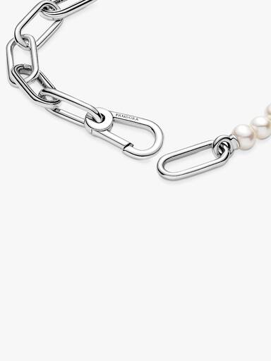 Bracciale Maglia Link con Perle d’Acqua Dolce Coltivate Pandora ME