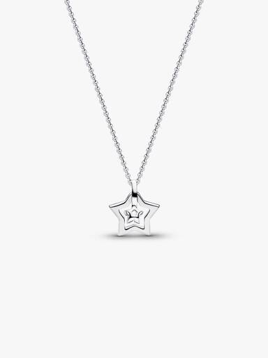 Collana Talisman Stella con diamante creato in laboratorio