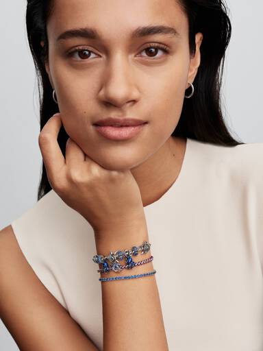 Bracciale Intreccio Tessuto Viola
