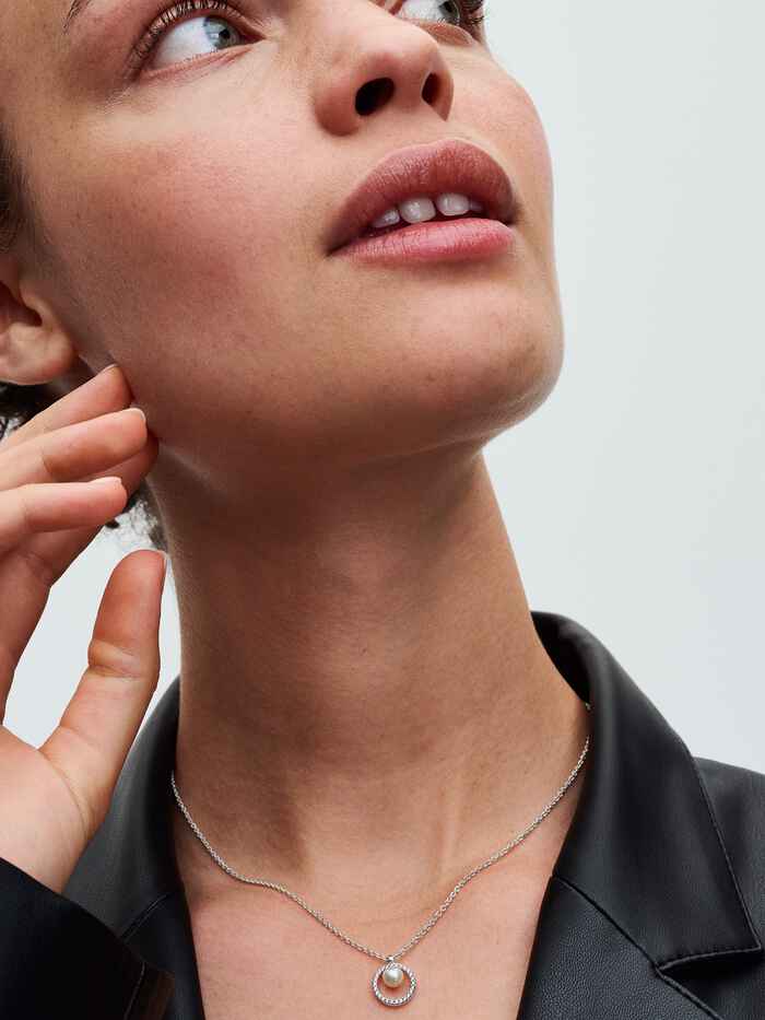 Sofia Milani Collana Donna In Argento 925 – Ciondolo Foglia – Gioiello Rodiato Ipoallergenico – Regalo In Scatola Elegante