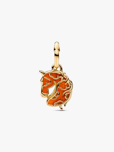 Charm Pendente Cavallo Vetro di Murano Rosso