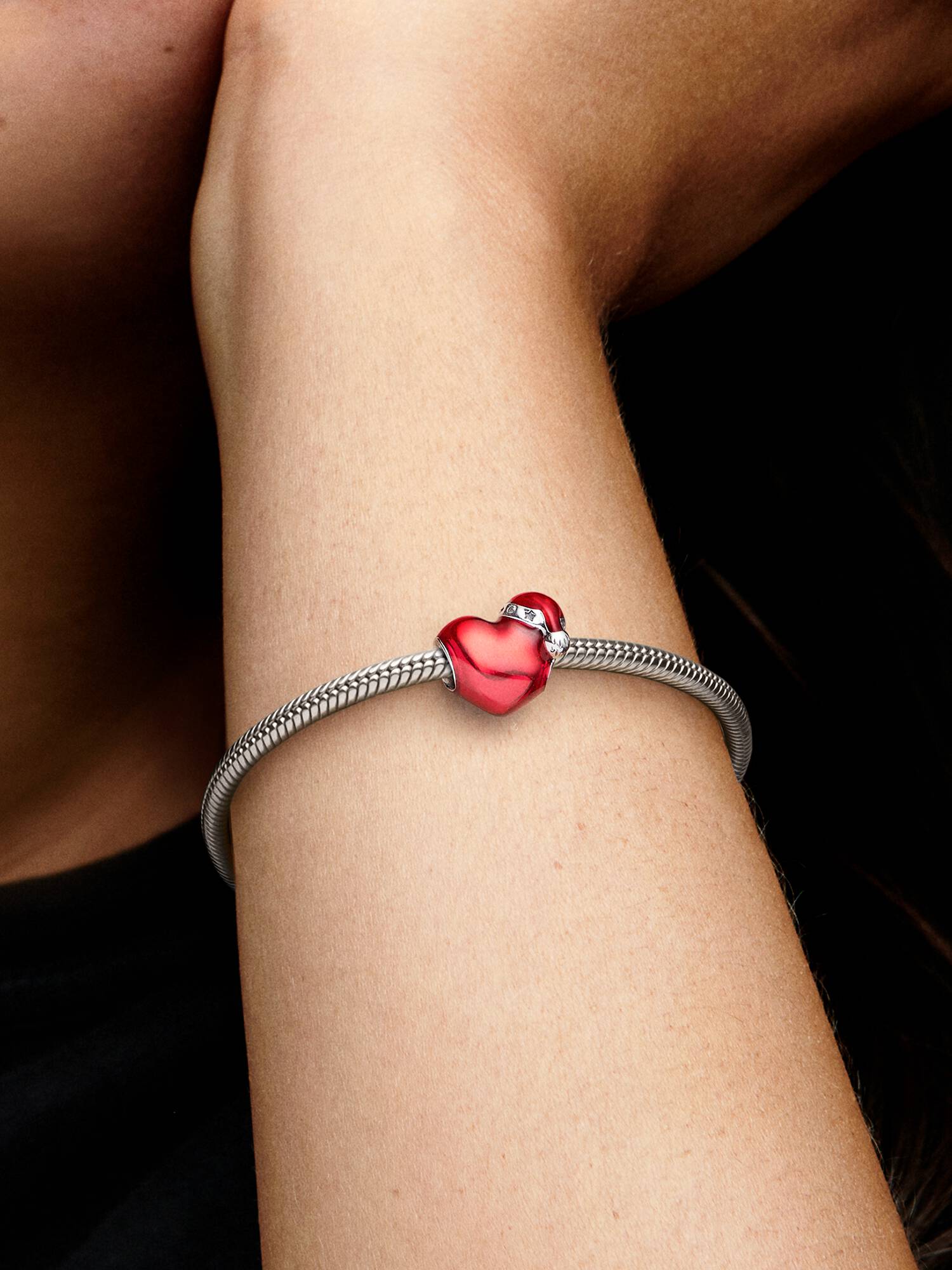 Charm Cuore Rosso Natalizio