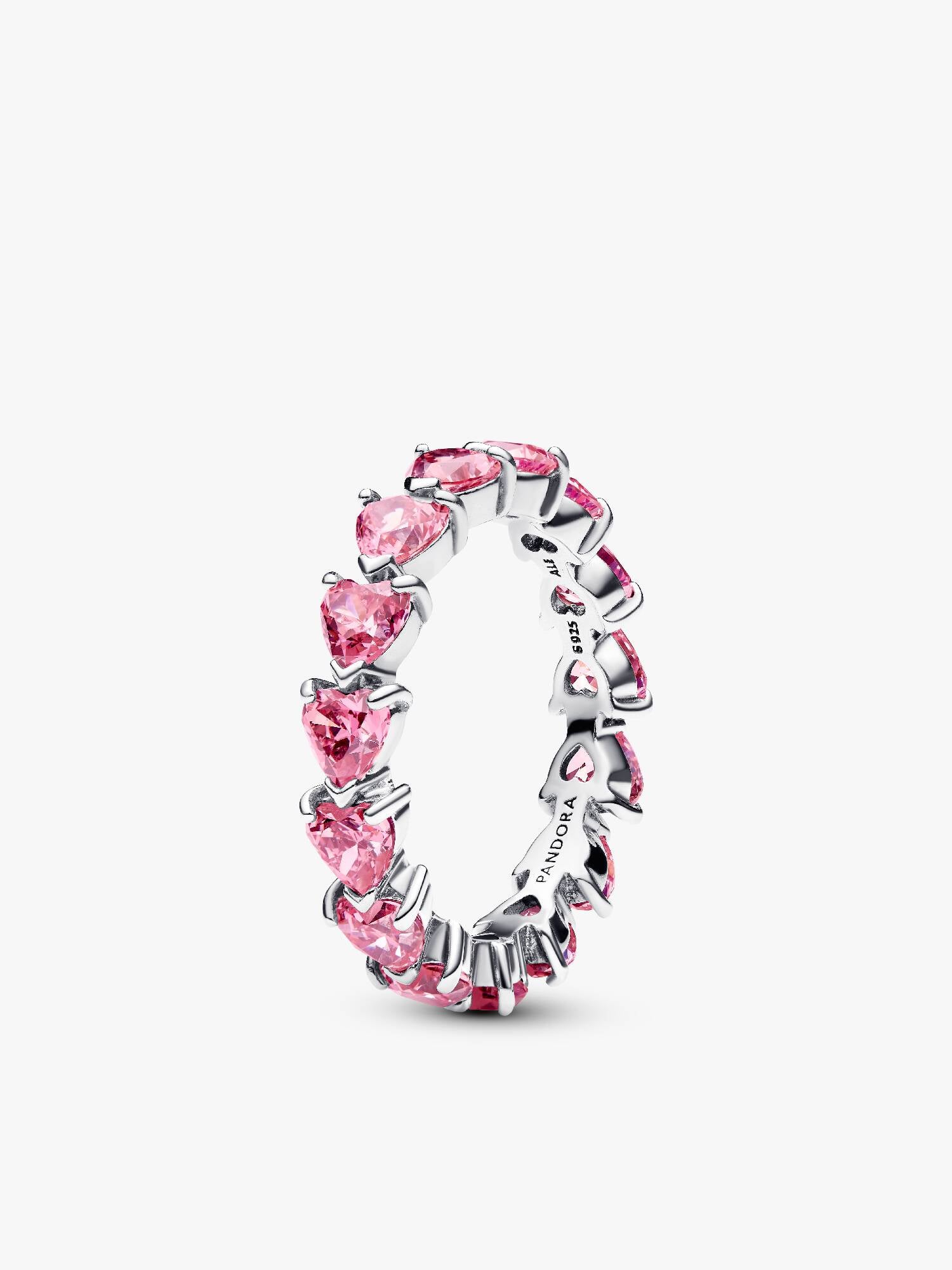 Anello Fascia di cuori rosa