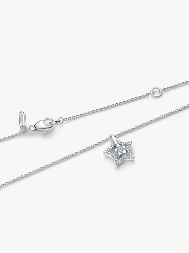 Collana Talisman Stella con diamante creato in laboratorio