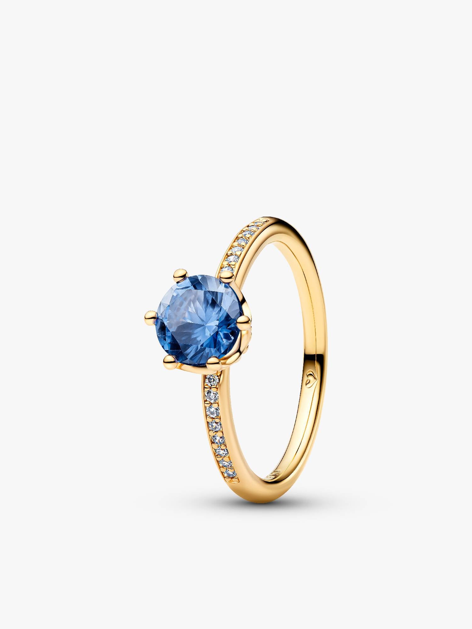Anello COrona  Scintillante Pietra Blu