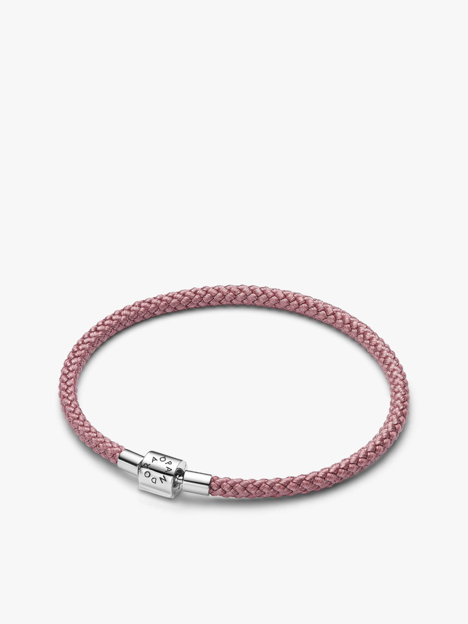 Bracciale in Corda Rosa con Chiusura a Barile
