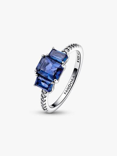 Anello Trilogy Pietre Blu