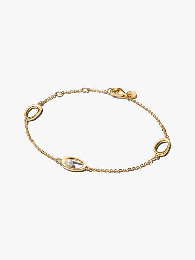 Bracciale Ovali Linea Sinuosa e Perla D'Acqua Dolce Coltivata