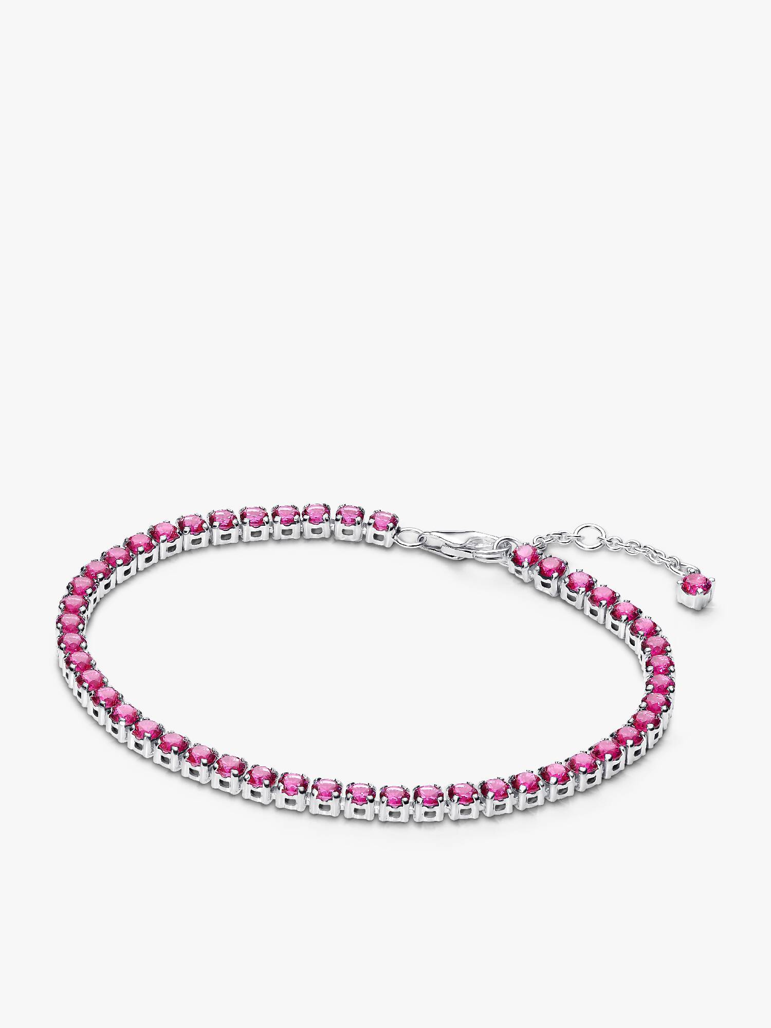 Bracciale Tennis Cristalli Rosa Scuro