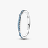 Anello Pavè Fascia Sottile Azzurro Anello Pavè Fascia Sottile Azzurro