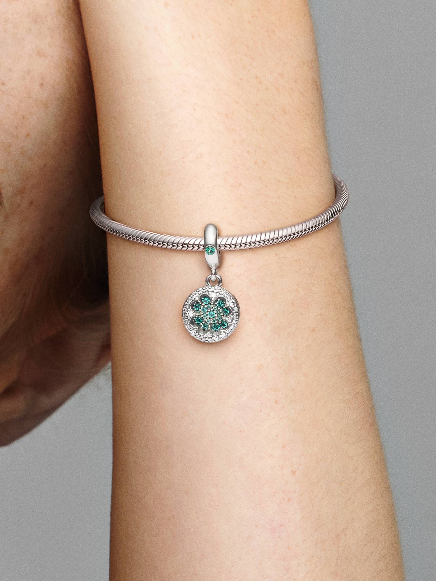 Charm Pendente Quadrifoglio Verde