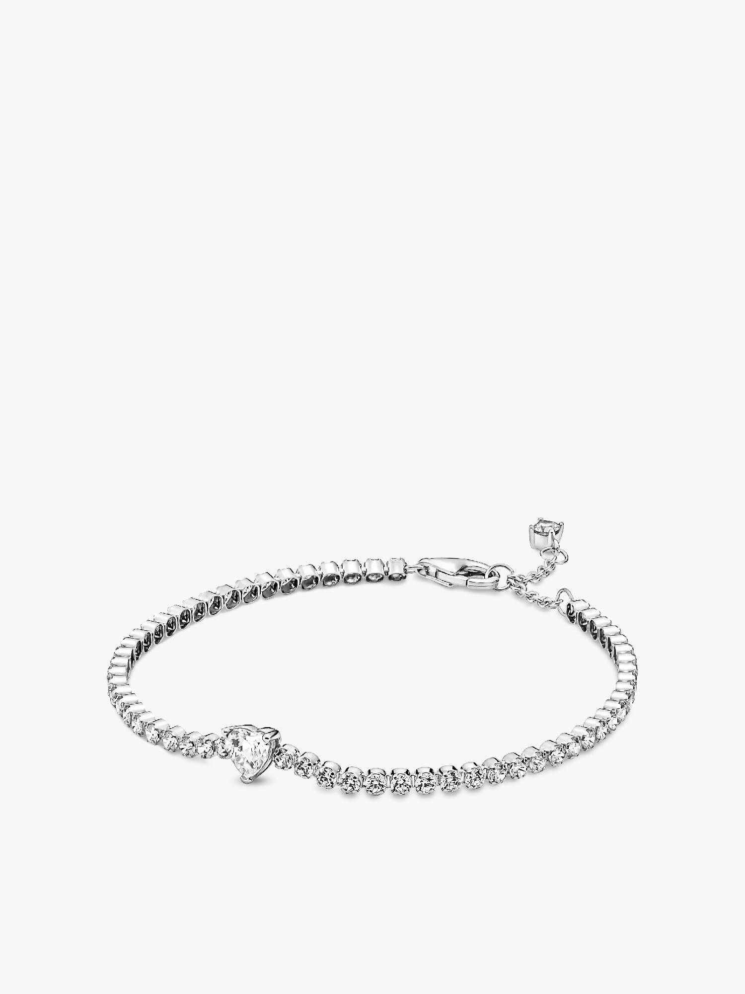 Bracciale Tennis con Cuore in rilievo