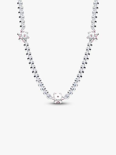 Collana Choker Fiori Rosa