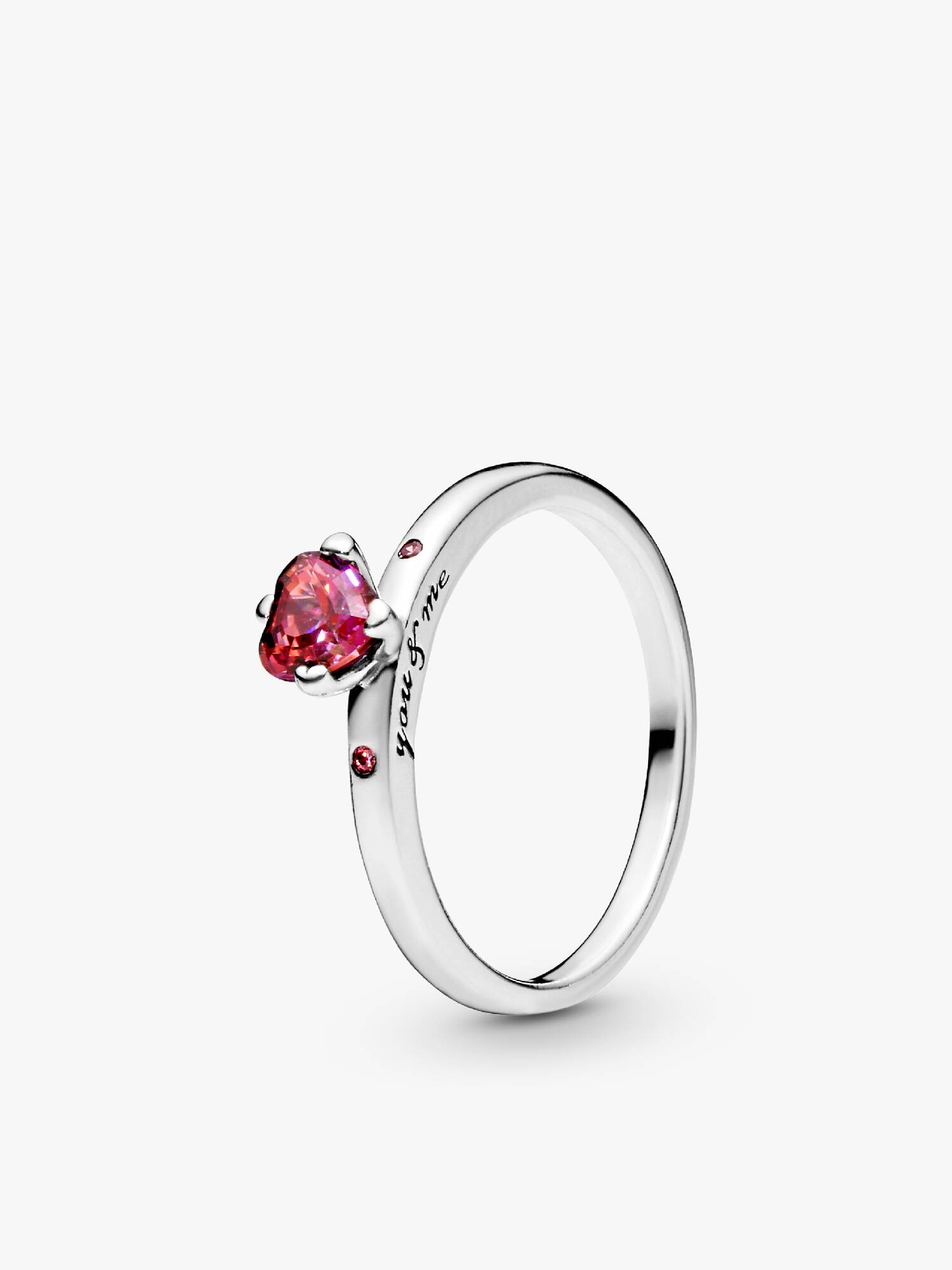 Anello Solitario Rosso