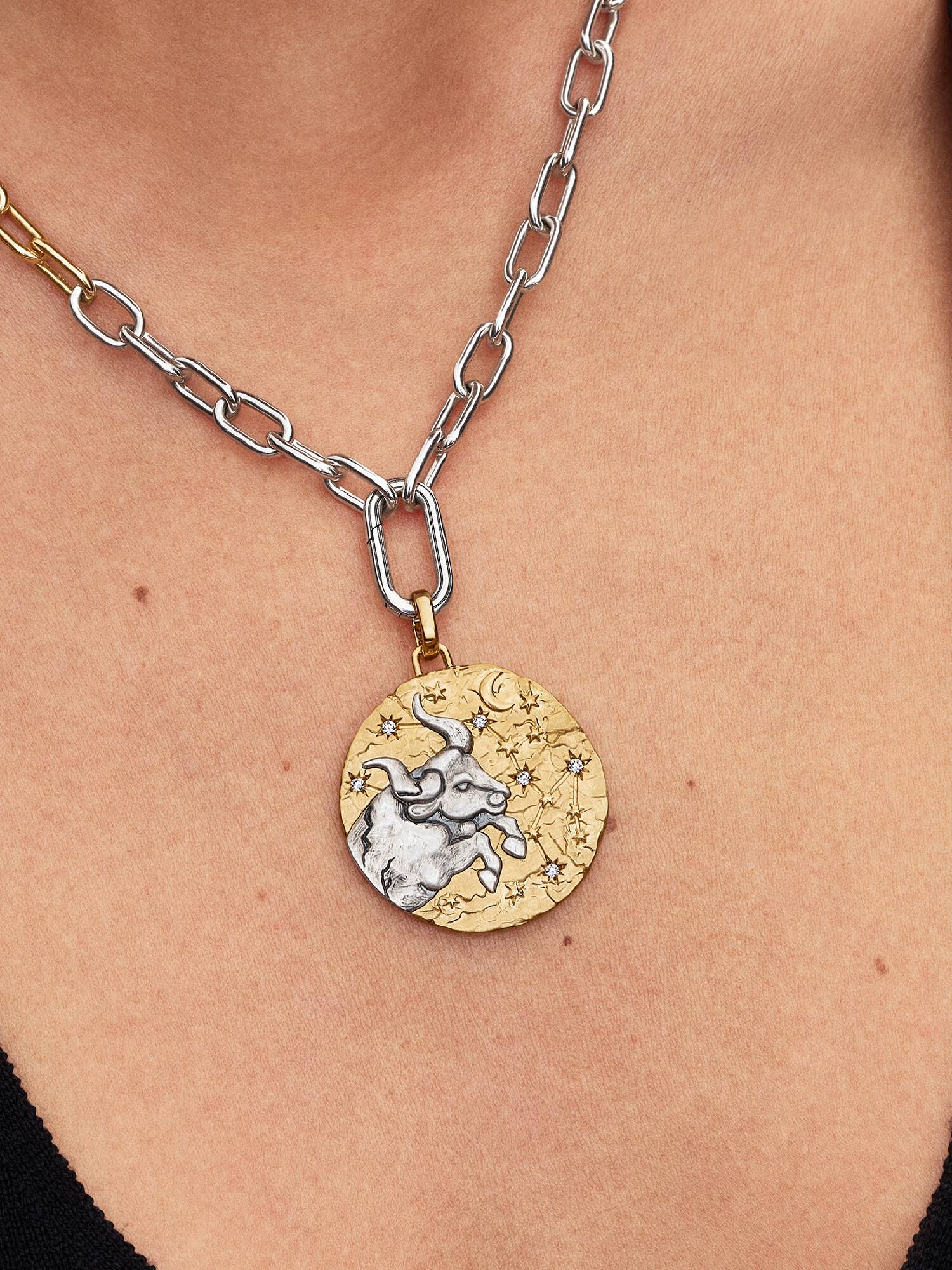 Charm Medallion XL Toro "Fortitudo Animi"