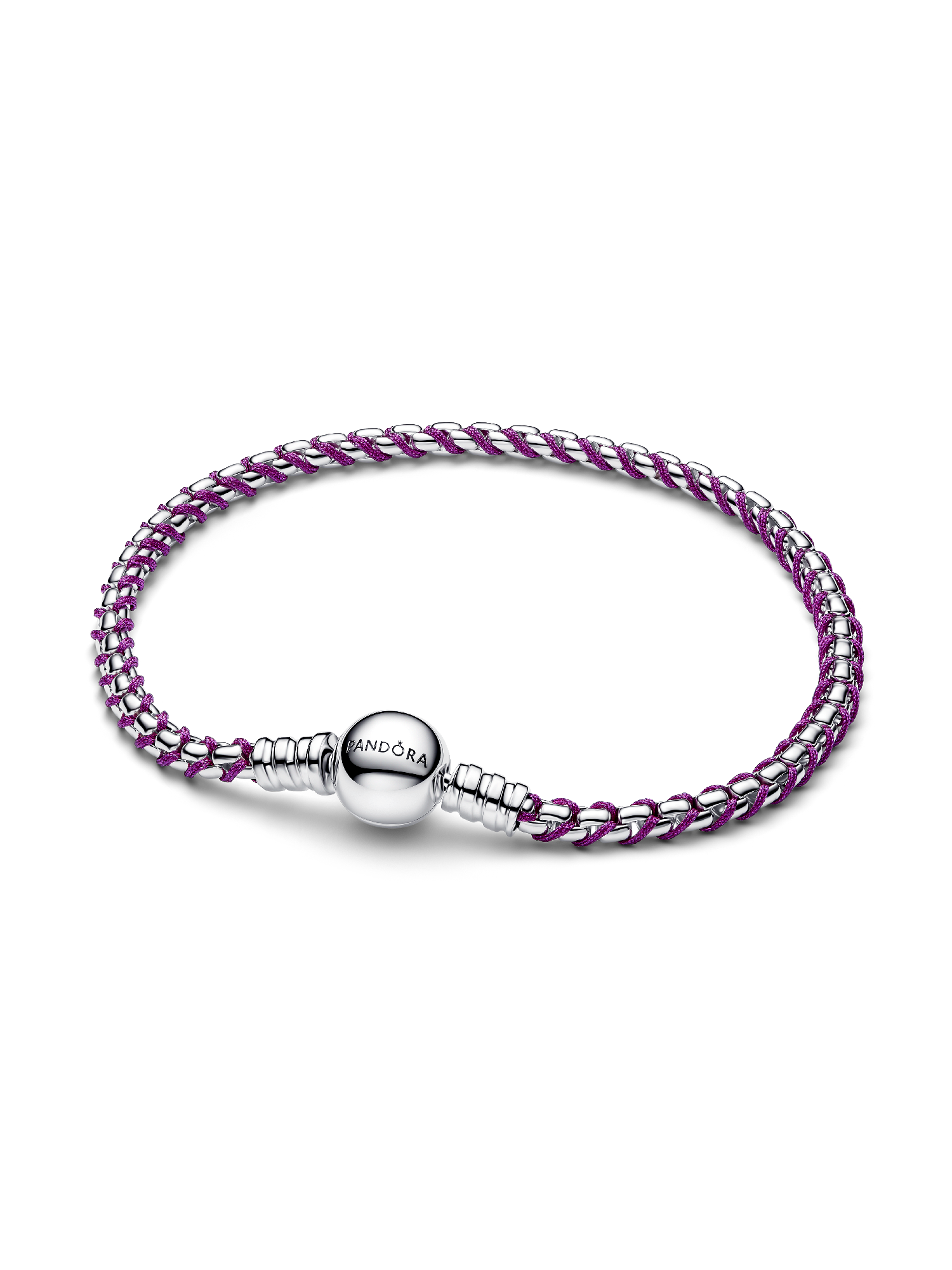 Bracciale Intreccio Tessuto Viola 