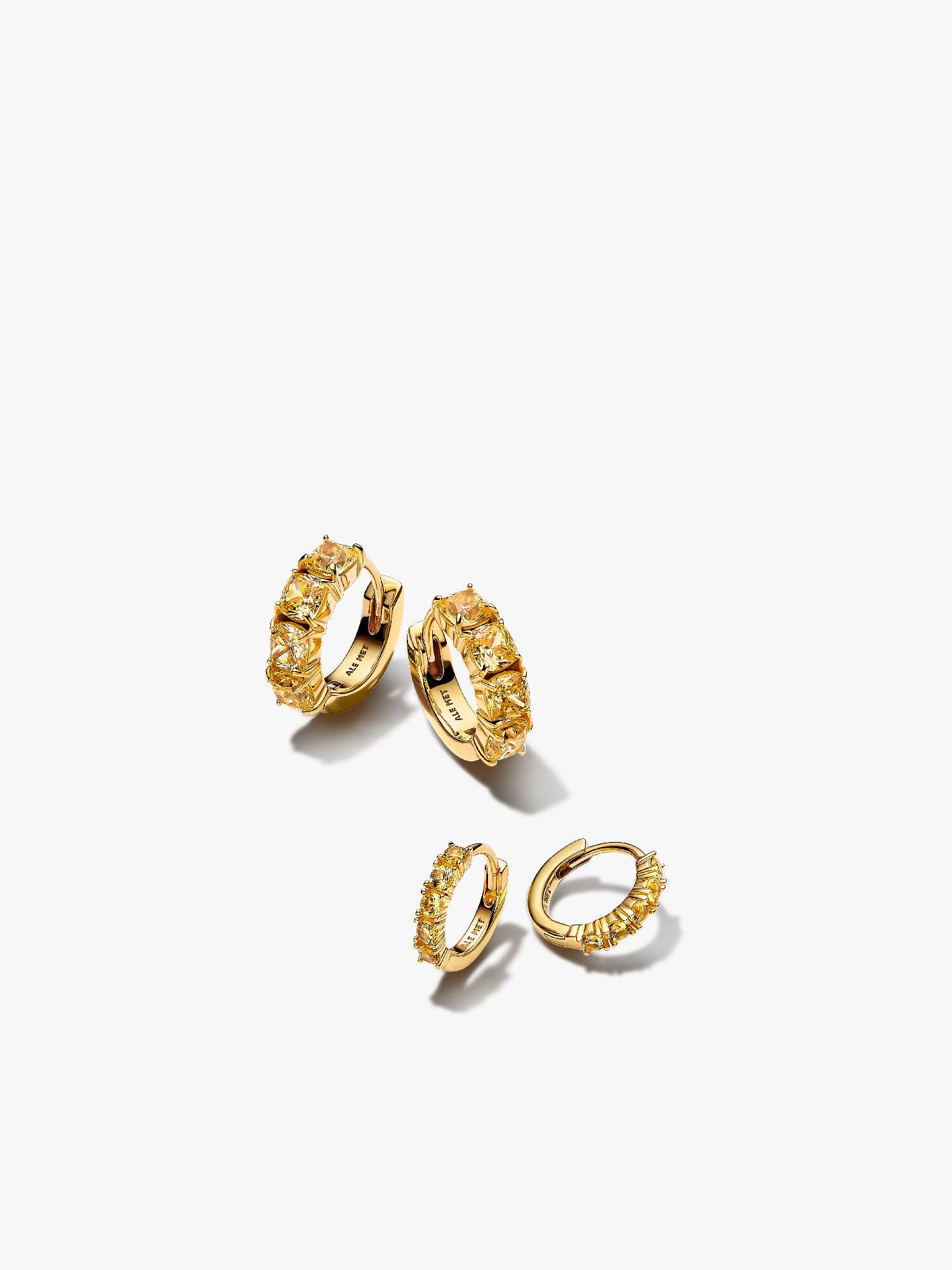 Set Orecchini Cristalli Gialli