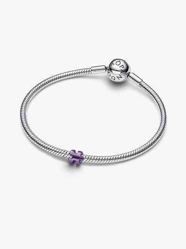 Mini Charm Puzzle effetto metallico viola