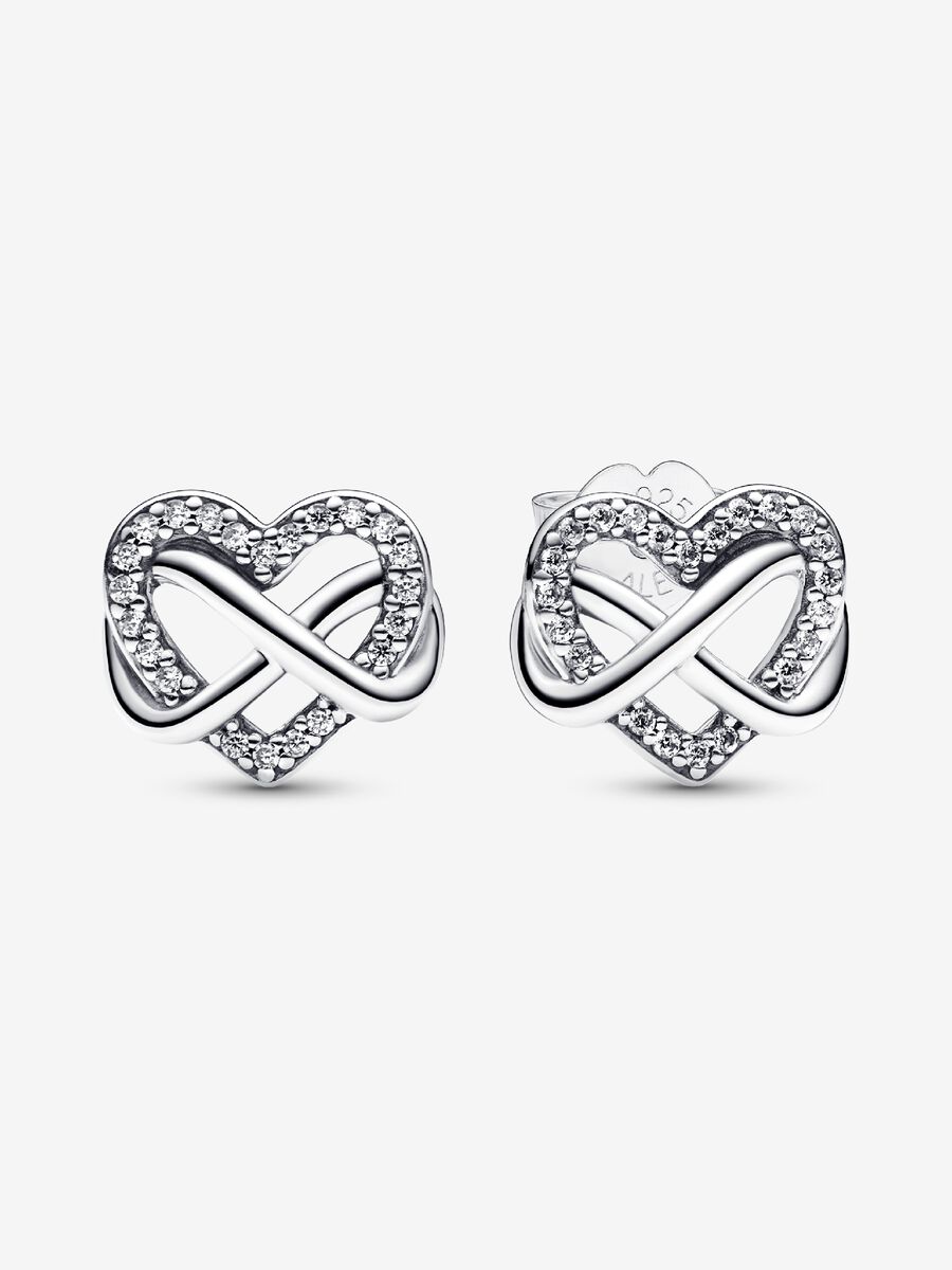 Orecchini Cuore Argento 925 Con 'I Love You Forever' - Zirconi Cubici Rosa - Foto 4
