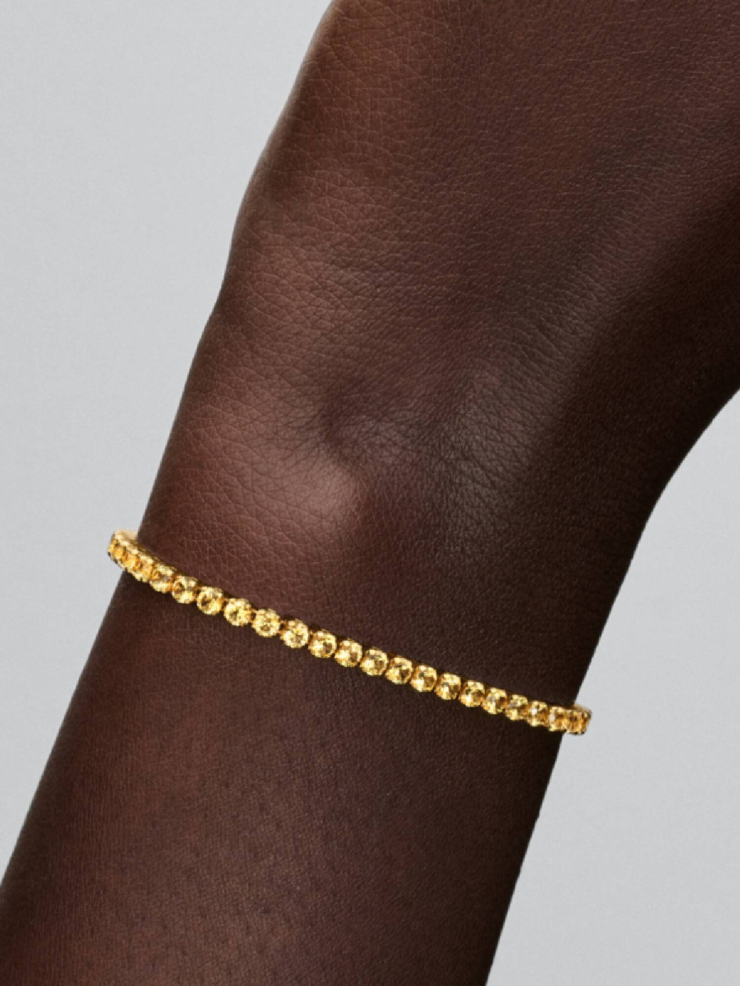 Bracciale Tennis Cristalli Gialli