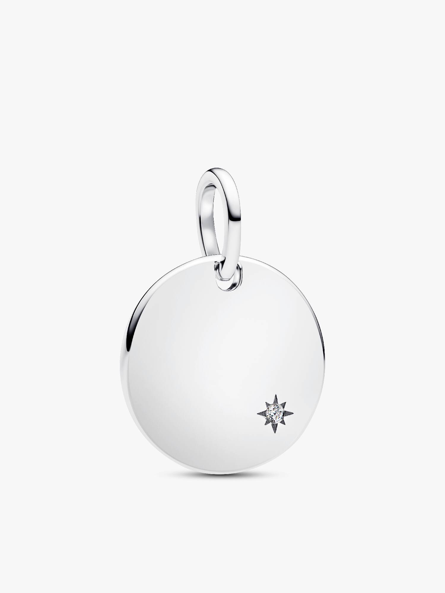 Pendente Medaglia con diamante creato in laboratorio da incidere