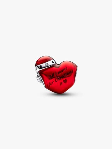Charm Cuore Rosso Natalizio