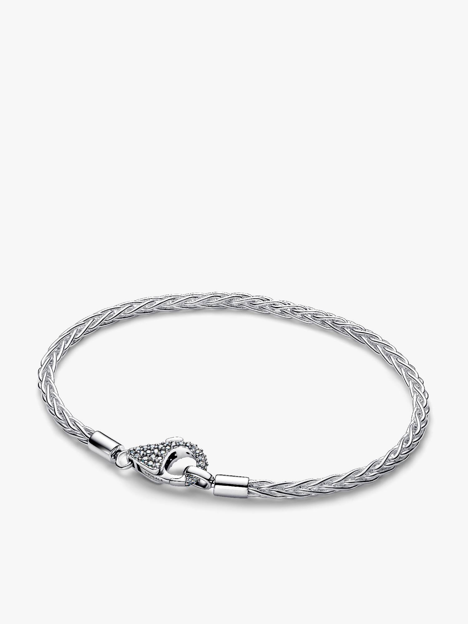 Bracciale Maglia Coda di Volpe con Chiusura Pavè