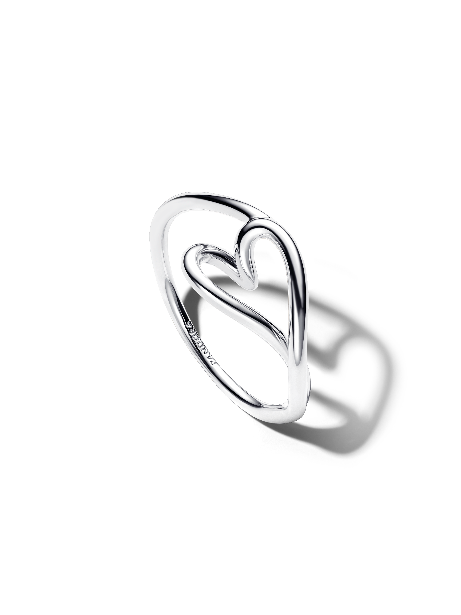 Anello Cuore Piccolo Linea Sinuosa